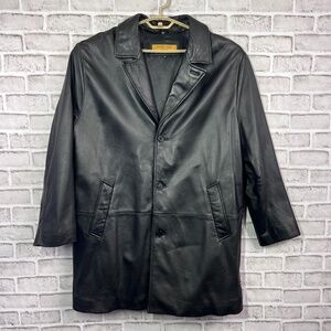 |•ANDREW FEZZA•| 100% Genuine Black Leather Jacket Size 44R